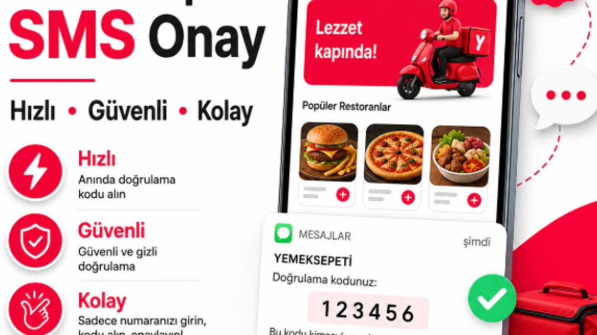 Yemeksepeti SMS Onay ve Hesap Açma