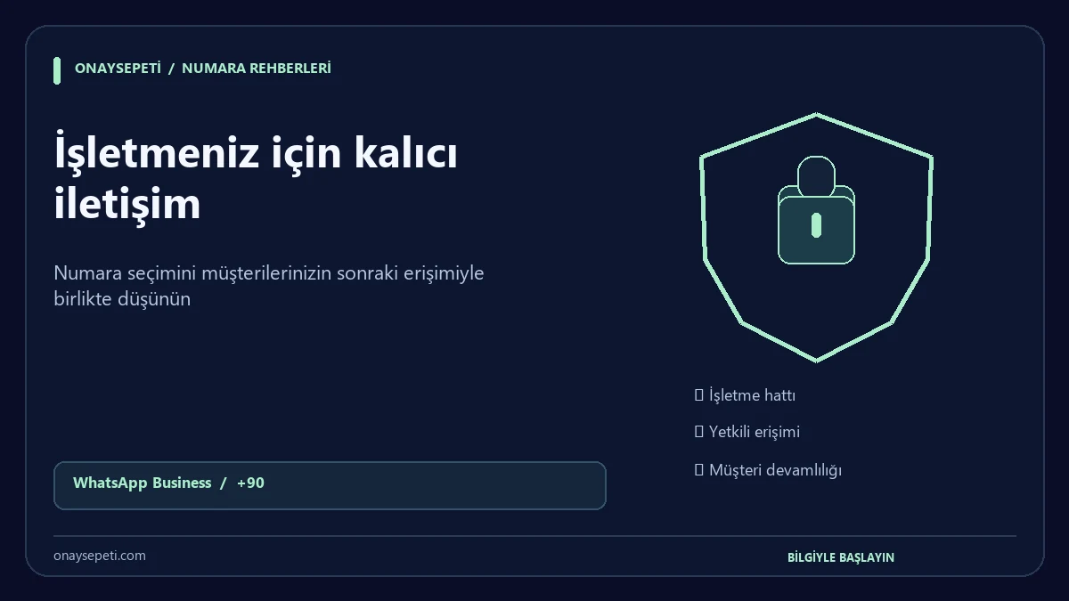 Türkiye Numarası ile WhatsApp Business: İşletme Hattı Seçimi
