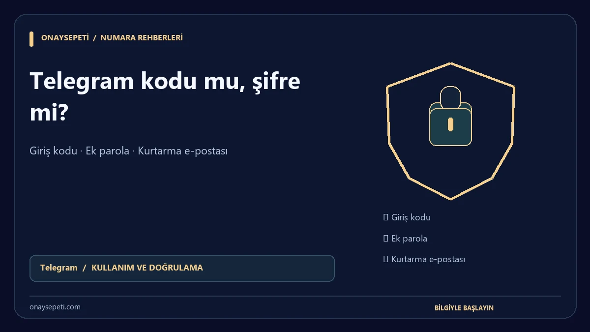 Telegram İki Adımlı Şifre ile SMS Kodu Aynı mı?