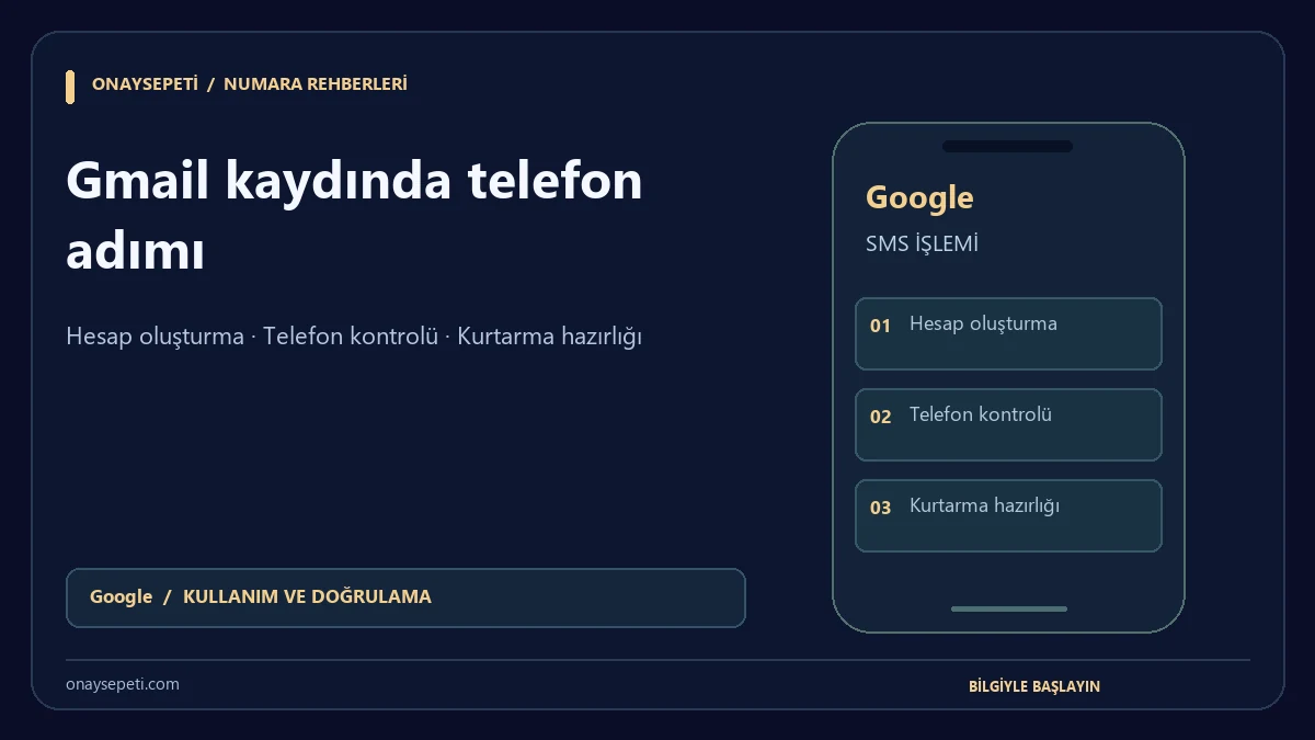 Gmail Hesabı Açarken Telefon Doğrulaması Nasıl Yapılır?