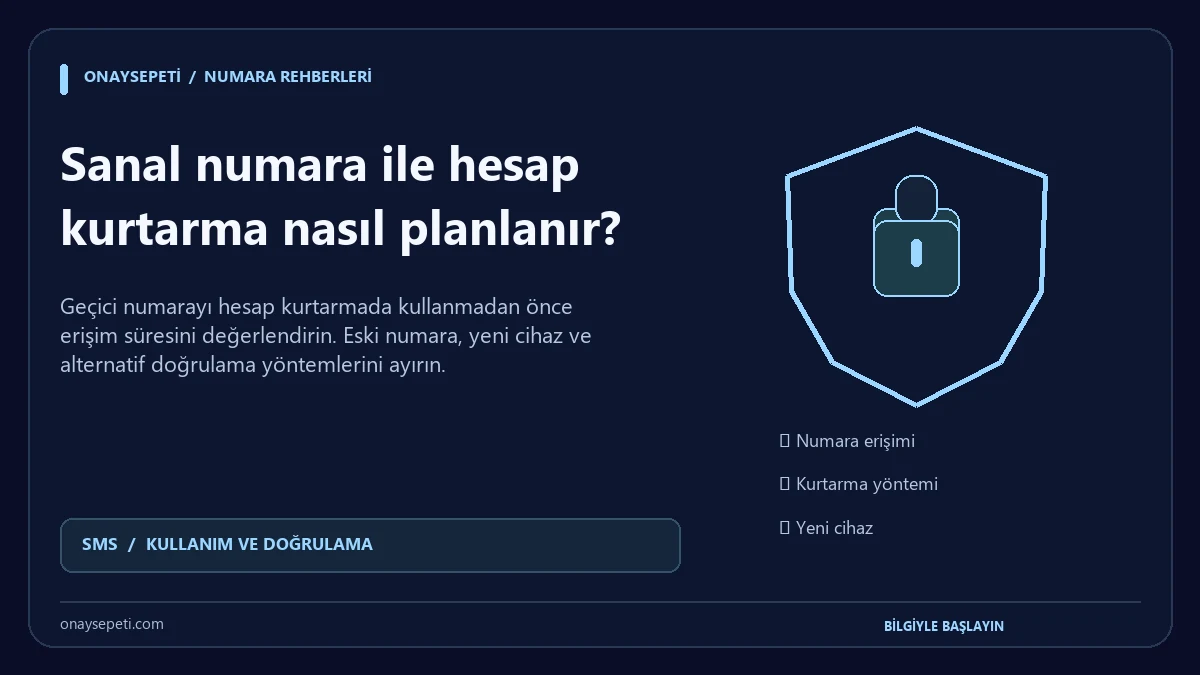 Sanal numara ile hesap kurtarma nasıl planlanır?